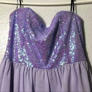 A Lavender High Low Dress